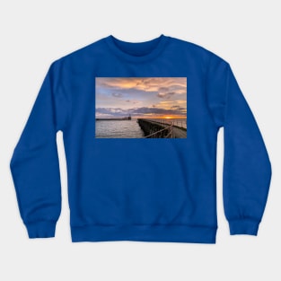 January Sunrise at the end of the pier Crewneck Sweatshirt